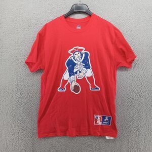New England Patriots Shirt Mens Medium Red Vintage‎ Logo Gronkowski Majestic
